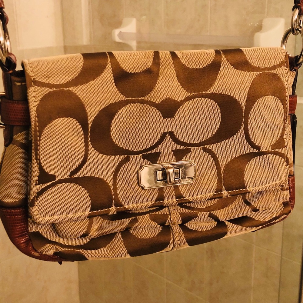 COACH Crossbody canvas Fold-over Purse